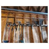 Garden Tools - Assorted Shovels, Rakes, Hoes & Hand Tools