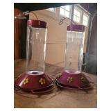 2 Hummingbird feeders