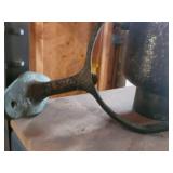 Antique Cast Iron Kerosene Lamp Burner with Shade Holder