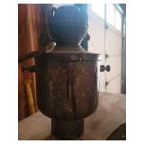 Antique Cast Iron Kerosene Lamp Burner with Shade Holder
