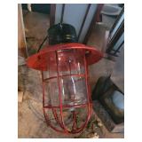 Mainstays Solar LED Outdoor Lanterns - Wood & Red Metal Patio Lighting