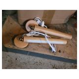 Mainstays Solar LED Outdoor Lanterns - Wood & Red Metal Patio Lighting