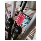 Assorted Garden Tools in Basket - Rakes, Brooms, Mops & Umbrella Poles