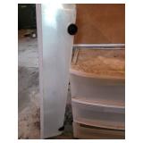 White 3-Drawer Plastic Storage Cabinet on Casters