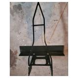Black Metal Frame Bracket Assembly With Curved Rails