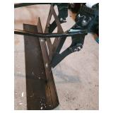 Black Metal Frame Bracket Assembly With Curved Rails