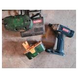 Ryobi 18V Drill/Driver (Blue) & Ryobi Charger & Green Battery Pack (Lot of 3)
