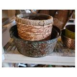 Garden Supplies - Wicker Baskets, Sunflower Planter, Hand Sprayer & Tools