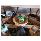 Garden Supplies - Wicker Baskets, Sunflower Planter, Hand Sprayer & Tools
