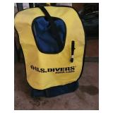 U.S. Divers Aqua-Lung Gear Bag With 3 Fins - Yellow Dive Travel Set