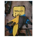 U.S. Divers Aqua-Lung Gear Bag With 3 Fins - Yellow Dive Travel Set