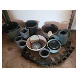 Garden Planters & Watering Can Set - Assorted Pots, Bowls & Accessories