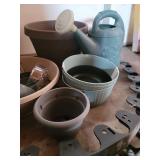Garden Planters & Watering Can Set - Assorted Pots, Bowls & Accessories