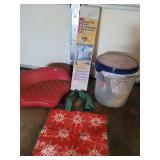 Stokes Select Deck Kit with Adjustable Branches & Red Seat & Storage Bin & Floral Tote (Lot of 4)