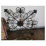 Sunburst Metal Wall Art - Colorful Sun Face Panel - Glass Globe Light Orbs - 24-Compartment Organizer