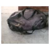 Large Duffel Bag - Black/Dark Purple, Heavy-Duty Zippers