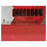 8-Piece 3/4in Drive Deep Socket Set, 21-38mm - Red Case