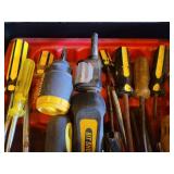Assorted Screwdrivers With Yellow/Black Handles - Workshop Tools