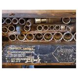 Truecraft Socket Set in Metal Toolbox - 1/2 in Drive Deep-Well Sockets