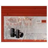 26-Piece 3/4 in SAE Impact Socket Set - Chrome Vanadium