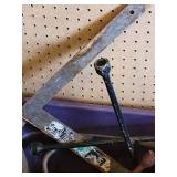 Rusty Metal Tools Collection - Wrenches, Pry Bars & Rods in Purple Bin