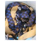 Assorted Safety Harness Straps & Carabiners - Climbing Gear
