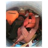 Assorted Safety Harness Straps & Carabiners - Climbing Gear