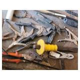 Assorted Hand Tools: Pliers, Saws, Hammers & Spray Gun Regulator