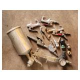 Assorted Hand Tools: Pliers, Saws, Hammers & Spray Gun Regulator