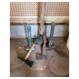 Hammer & Axe Lot - Sledgehammer, Hatchets & Hand Tools