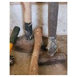 Hammer & Axe Lot - Sledgehammer, Hatchets & Hand Tools