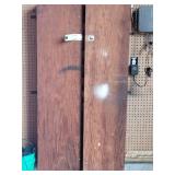 Wooden Pegboard Tool Cabinet - Labeled Small Parts Drawers - 28 1/2 x 10 x 55 in