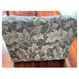 Floral Upholstered Armchair with Leaf Pattern - Vintage Living Room Chair