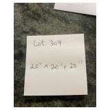 Tufted Gray Ottoman with Nailhead Trim - 20 in W x 20 in D x 20 in H