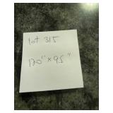 Area Rug - 120 x 95 in - Black Field with Cream Geometric Border