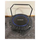 FitPulse Mini Trampoline with Handle Bar - Black