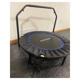 FitPulse Mini Trampoline with Handle Bar - Black