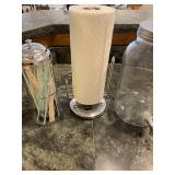 Quality Glassware 3-Piece Kitchen Set: Beverage Jar with Spigot, Sugar Canister, Paper Towel Holder