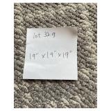 Oak Wood End Table - 19-Inch Square Top, Two Shelves, Turned Spindle Legs