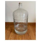 Large Clear Glass Demijohn Jug with Cork Stopper