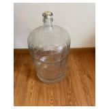 Large Clear Glass Demijohn Jug with Cork Stopper