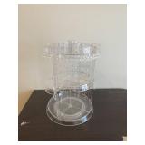 Clear Acrylic 3-Level Dessert/Candy Display Tower with Crystal Bead Rim
