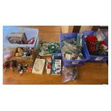 Christmas Ornament Assortment with Lights, Garland & Figurines
