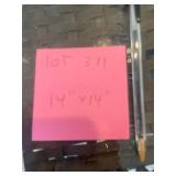 Pair of Wrought Iron Decorative Window Panels With Textured Glass - 14 x 14 in