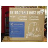 Auto-Rewind Garden Hose Reel-100ft- 1/2in, Ground-Mounted