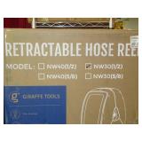 Auto-Rewind Garden Hose Reel-100ft- 1/2in, Ground-Mounted