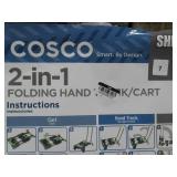 Cosco 2 in 1 Hand Utility Cart Dolly: Steel & Plastic, 300 lb Capacity, No Assembly, Green, 2 Wheel Hand Truck