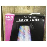 LAVA 14.5" Pinwheel Holographic Foil Novelty Table Lamp