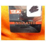 T.E.K. Mens Insulated Thermal Cuffed Beanies  (2 Orange & 2 Black)