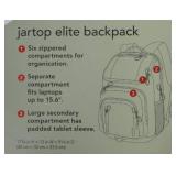 Embark Elite Top Opening Large Capacity School Backpack Fits 15" Laptop, Gray